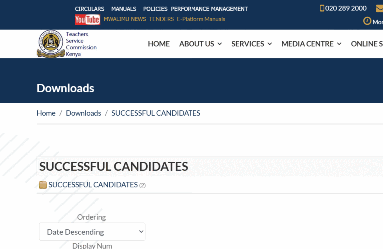 TSC Shortlisted Candidates 2025 Is Out | PDF Final List Download