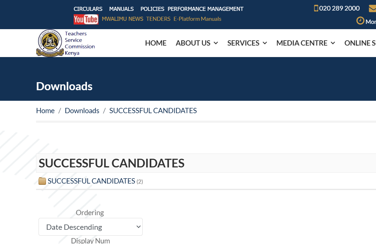 TSC Shortlisted Candidates 2025 Is Out | PDF Final List Download